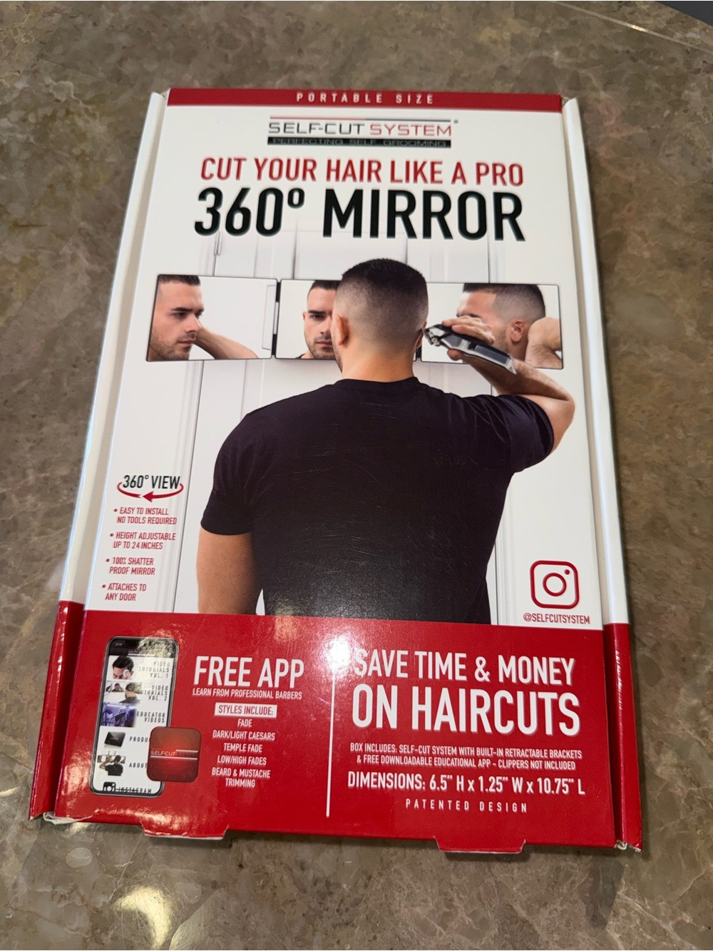 Self cut system 360° Mirror cut your hair like a pro